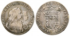 Vittorio Amedeo
Reggenza della Madre 1675-1680 
Mezza Lira, Torino, 1677, AG 3.00 g.
Ref : MIR 839c (R), Sim. 7, Biaggi 710d
Conservation : TB