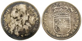 Vittorio Amedeo II - Duca 1680-1713 
1 Lira, I tipo, Torino, 1682, AG 5.95 g.
Ref : MIR 862c (R), Biaggi 734f 
Conservation : TB