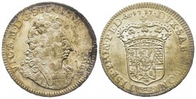Vittorio Amedeo II - Duca 1680-1713 
2 Lire, Torino, 1717, AG 12 g.
Ref : MIR 884 (R4), Sim. 46, Biaggi 755
Conservation : traces de nettoyage sinon S...