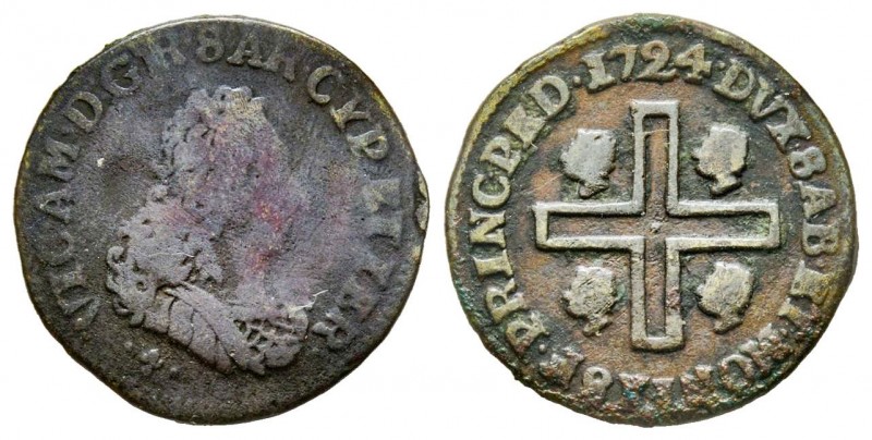 Vittorio Amedeo II Monetazione per la Sardegna 1724-1727 
Cagliarese, Torino, 17...