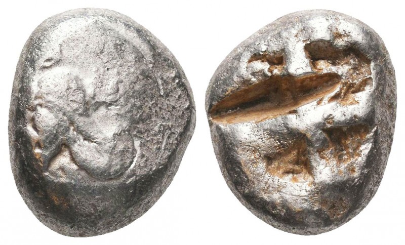 Greek, Archaic c. 520-490 BC, AR Stater . Obverse: Forepart of a lion right; mon...