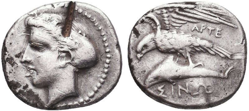 Greek, Paphlagonia, Arte magistrate c. 410-350 BC, AR Drachm, Sinope . Obverse: ...