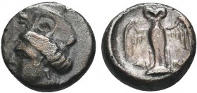 Greek, Pontos, uncertain magistrate c. 435-370 BC, AR Siglos, Amisos . Obverse: Head of Hera left, wearing ornamented stephanos Reverse: ΔΙ - AN, owl,...