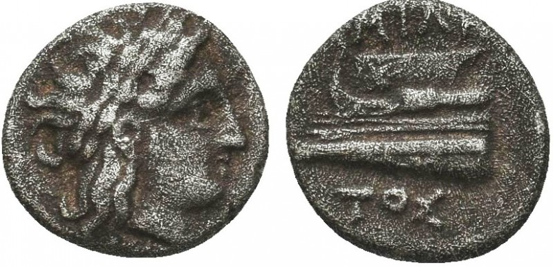 Greek, Bithynia, Miletos magistrate c. 345-315 BC, AR Hemidrachm, Kios . Obverse...