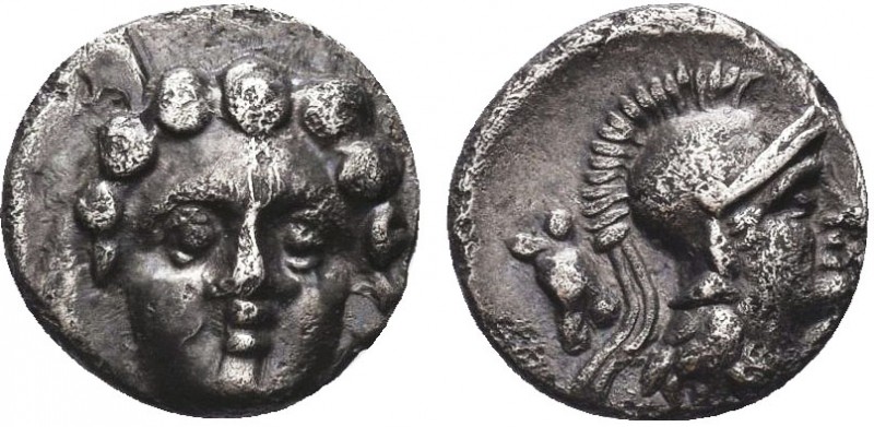Greek, Pisidia, c. 350-300 BC, AR Obol, Selge . Obverse: Facing gorgoneion Rever...