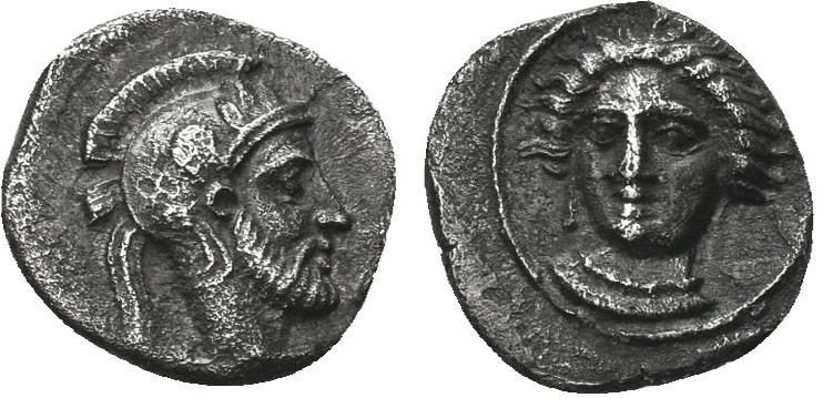 Greek, Cilicia, c. Pharnabazos or Datames 379-372 BC, AR Obol, Tarsos . Obverse:...