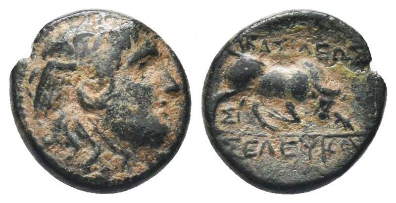 "Greek, Seleukid Kings of Syria, time of Seleukos I Nikator 305-281 BC, AE , Sar...