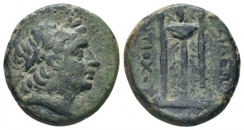 "Greek, Seleukid Kingdom of Syria, time of Antiochos III c. 223-187 BC, AE , Sar...