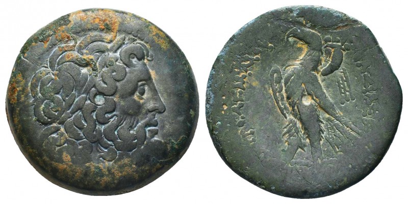 "Greek, Seleukid Kingdom of Syria, time of Antiochos III c. 223-187 BC, AE , Sar...