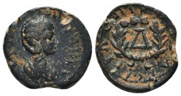 "Roman Provincial, Pisidia, time of Julia Domna c. 193-217 AD, AE, Amblada Δ wreath diademed 

Obverse: IOYΛIA AYΓOYCCTA, draped bust right
Reverse: A...