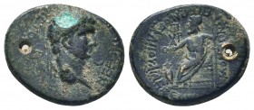 "Roman Provincial, Phrygia, L. Servenius Capito time of Nero 54-68 AD, AE, Acmoneia

Obverse: NEPΩN KAICAP CEBACTOC, laureate head of Nero right; to l...
