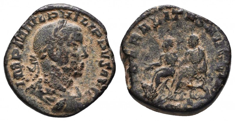 Philip II Æ Sestertius. Rome, AD 248-249.

Condition: Very Fine

Weight: 21.50 g...