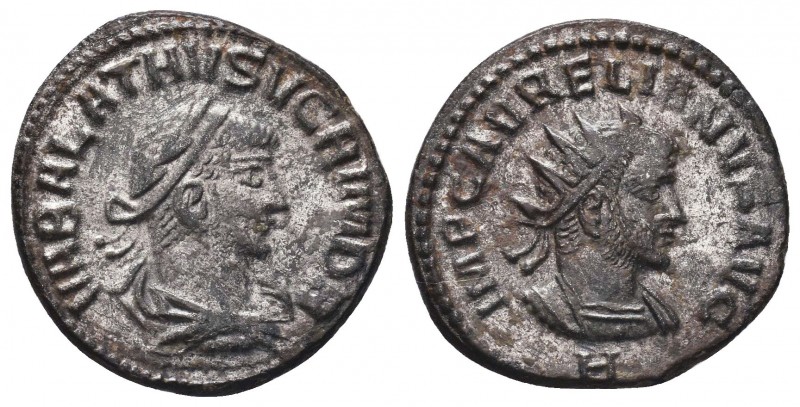 Vabalathus (268-272 AD), for and with Aurelianus (270-275 AD). AE silvered Anton...