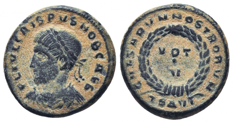 Crispus. Caesar, A.D. 317-326. AE 

Condition: Very Fine

Weight: 4.00 gr
Diamet...