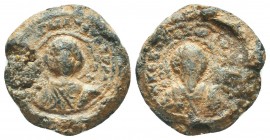 BYZANTINE SEALS. (Circa 9th-12th centuries).

Condition: Very Fine

Weight: 10.20 gr
Diameter: 22 mm