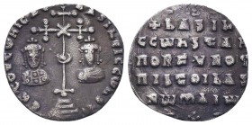 Basil II and Constantine VIII AR Miliaresion

Condition: Very Fine

Weight: 2.20 gr
Diameter:20 mm