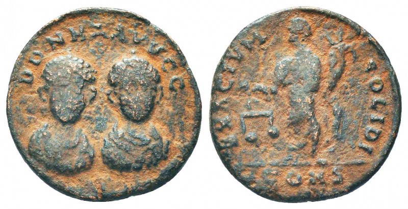 HONORIUS & THEODOSIUS II (408-423). Ae Exagium Solidi Weight.
Obv: DD NN AA VV G...