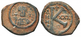 Justinian I. 527-565. AE half follis 

Condition: Very Fine

Weight:10.10 gr
Diameter: 30 mm