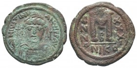 Justinian I. 527-565. AE follis 

Condition: Very Fine

Weight:16.20 gr
Diameter: 33 mm