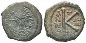 Justinian I. 527-565. AE half follis 

Condition: Very Fine

Weight: 6.20 gr
Diameter:23 mm