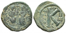 Justin II , with Sophia (565-578 AD). AE Follis

Condition: Very Fine

Weight:6.10gr
Diameter:25 mm