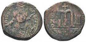 Maurice Tiberius. 582-602. AE follis

Condition: Very Fine

Weight:12.70 gr
Diameter: 30 mm
