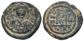 Maurice Tiberius. 582-602. AE follis

Condition: Very Fine

Weight: 11.90 gr
Diameter:29 mm