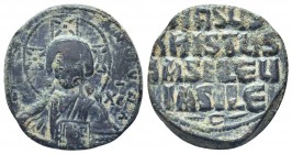 Byzantine Anonymous Follis , circa 976-1025. Bust of Christ facing.

Condition: Very Fine

Weight:9.10 gr
Diameter: 27 mm