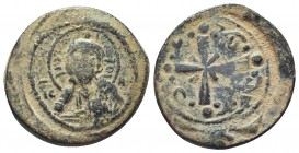 Byzantine Anonymous Follis , circa 976-1025. Bust of Christ facing.

Condition: Very Fine

Weight:6.40 gr
Diameter: 28 mm