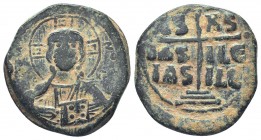 Byzantine Anonymous Follis , circa 976-1025. Bust of Christ facing.

Condition: Very Fine

Weight:9.70 gr
Diameter: 27 mm