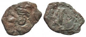 Justinian II, first reign (685-695), Follis 

Condition: Very Fine

Weight: 1.90 gr
Diameter: 22 mm