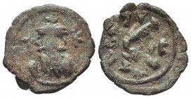 Constans II. 641-668. AE follis

Condition: Very Fine

Weight: 1,80 gr
Diameter: 19 mm