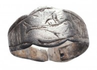 Byzantine Silver Ring with bird on Bezel, 900-1400 AD.

Condition: Very Fine

Weight: 3gr
Diameter:22 mm