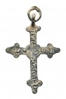 Byzantine large Bronze Cross Pendant with inscription, c. 7th-10th century AD

Condition: Very Fine

Weight: 8.54gr
Diameter: 56mm