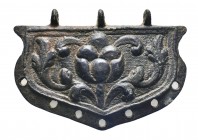 Byzantine large Bronze Floral decorated fitting, c. 7th-10th century AD

Condition: Very Fine

Weight: 30.45gr
Diameter: 70mm