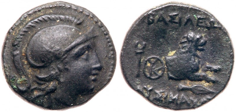 Thracian Kingdom. Lysimachos. &AElig; (2.36 g), as King, 306-281 BC. Lysimacheia...