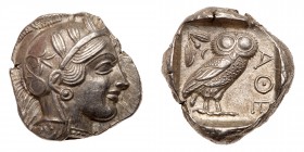 Attica, Athens. Silver Tetradrachm (17.20 g), ca. 454-404 BC. AU