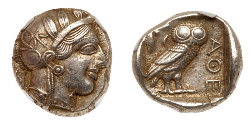 Attica. Athens. Silver Tetradrachm (17.18g), ca. 440-404 BC. Head of Athena righ...