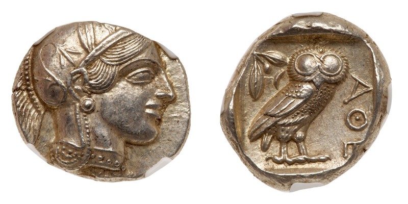 Attica. Athens. Silver Tetradrachm (17.21g), ca. 440-404 BC. Head of Athena righ...