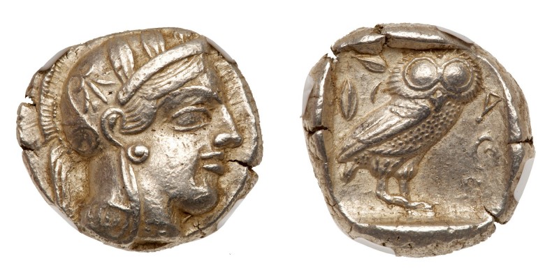Attica. Athens. Silver Tetradrachm (17.19g), ca. 440-404 BC. Head of Athena righ...