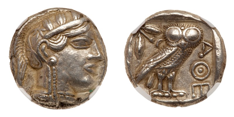 Attica. Athens. Silver Tetradrachm (16.23g), ca. 440-404 BC. Head of Athena righ...