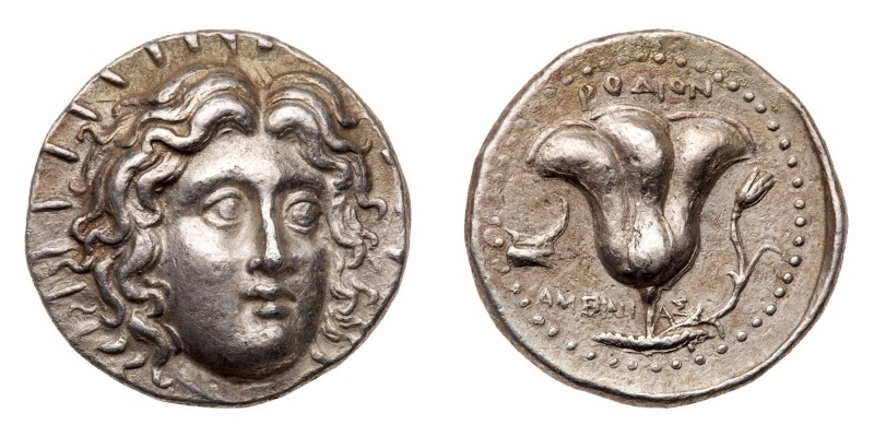 Islands off Caria, Rhodes. Silver Tetradrachm (13.45 g), ca. 229-205 BC. Ameinia...
