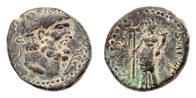 Phoenicia, Dora. &AElig; (8.58 g), 1st century AD. CY 139 (AD 75/6). Laureate he...