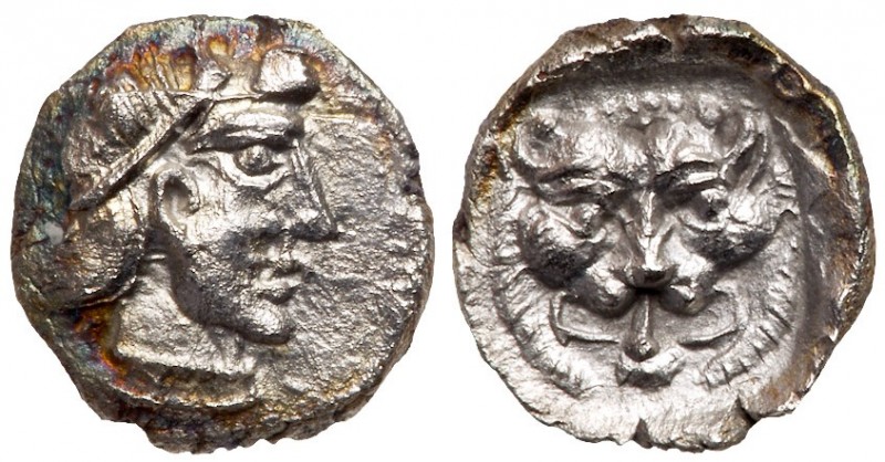 Judaea. Samaria, Achaemenid Period. Silver Obol (0.73 g), ca. 375-333 BC. Diadem...