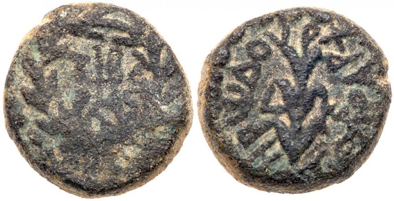 Judaea, Herodian Kingdom. Herod III Antipas. &AElig; Quarter (3.94 g), 4 BCE-39 ...