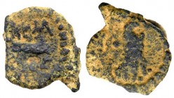 Judaea, Herodian Kingdom. Herod I. Æ Lepton (0.93 g), 40 BCE.-4 CE. VF