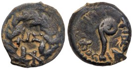 Judaea, Procuratorial. Pontius Pilate. Æ Prutah (1.83 g), 26-36 CE. VF