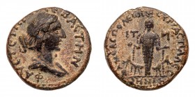 Judaea City Coinage. Samaria, Neapolis. Faustina II. Æ (5.21 g), Augusta, AD 147-175. VF