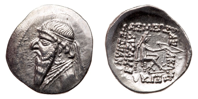 Parthian Kingdom. Mithradates II. Silver Drachm (4.11 g), 121-91 BC. Rhagai, ca....