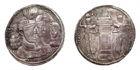 Sasanian Kingdom. Varhran II. Silver Drachm (3.99 g), AD 276-293. VF